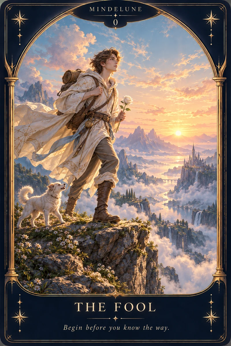 The Fool — Begin before you know the way.