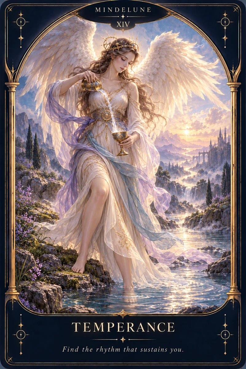 Temperance — Find the rhythm that sustains you.
