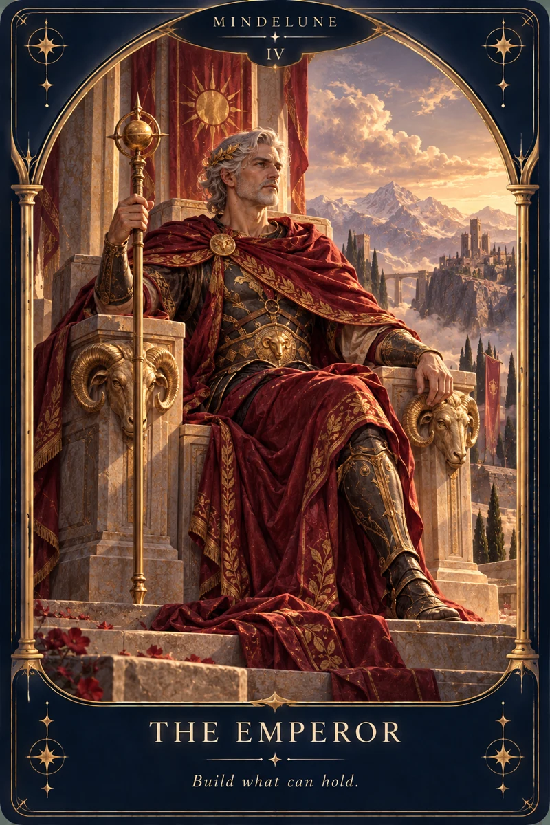 The Emperor — Build what can hold.